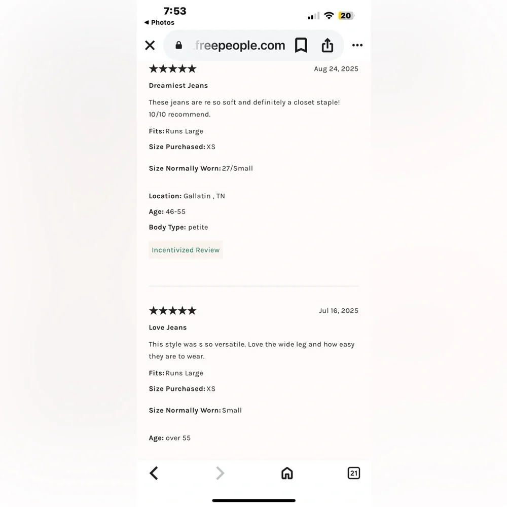 NWT FREE PEOPLE WE THE FREE Veritas Wide-Leg Jeans | Truth MSRP $128 Size S - Picture 9 of 13